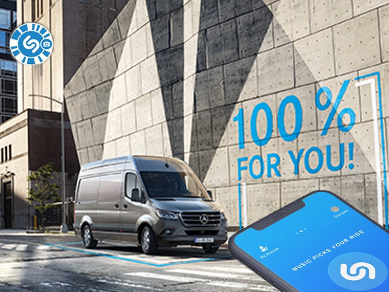 Mercedes-Benz Vans gebruikt Shazam als activatie voor campagne nieuwe Sprinter