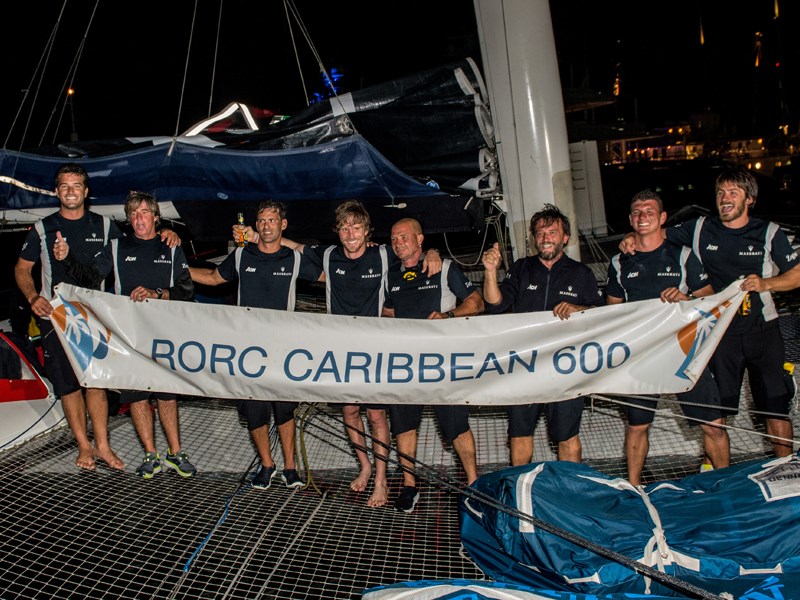 Maserati Multi 70 and Giovanni Soldini were the first to cross the finish line of the RORC Caribbean 600