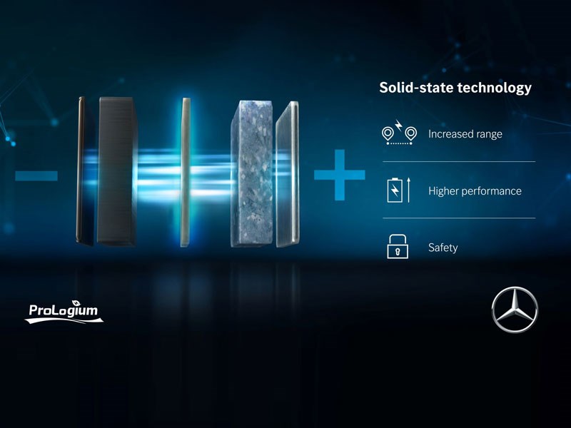 Mercedes-Benz ontwikkelt samen met ProLogium de volgende generatie solid-state accucellen voor elektrische voertuigen